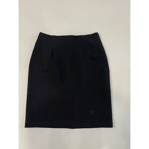 Eileen Fisher Stretch Crepe Straight Mini Skirt in Black Size MP